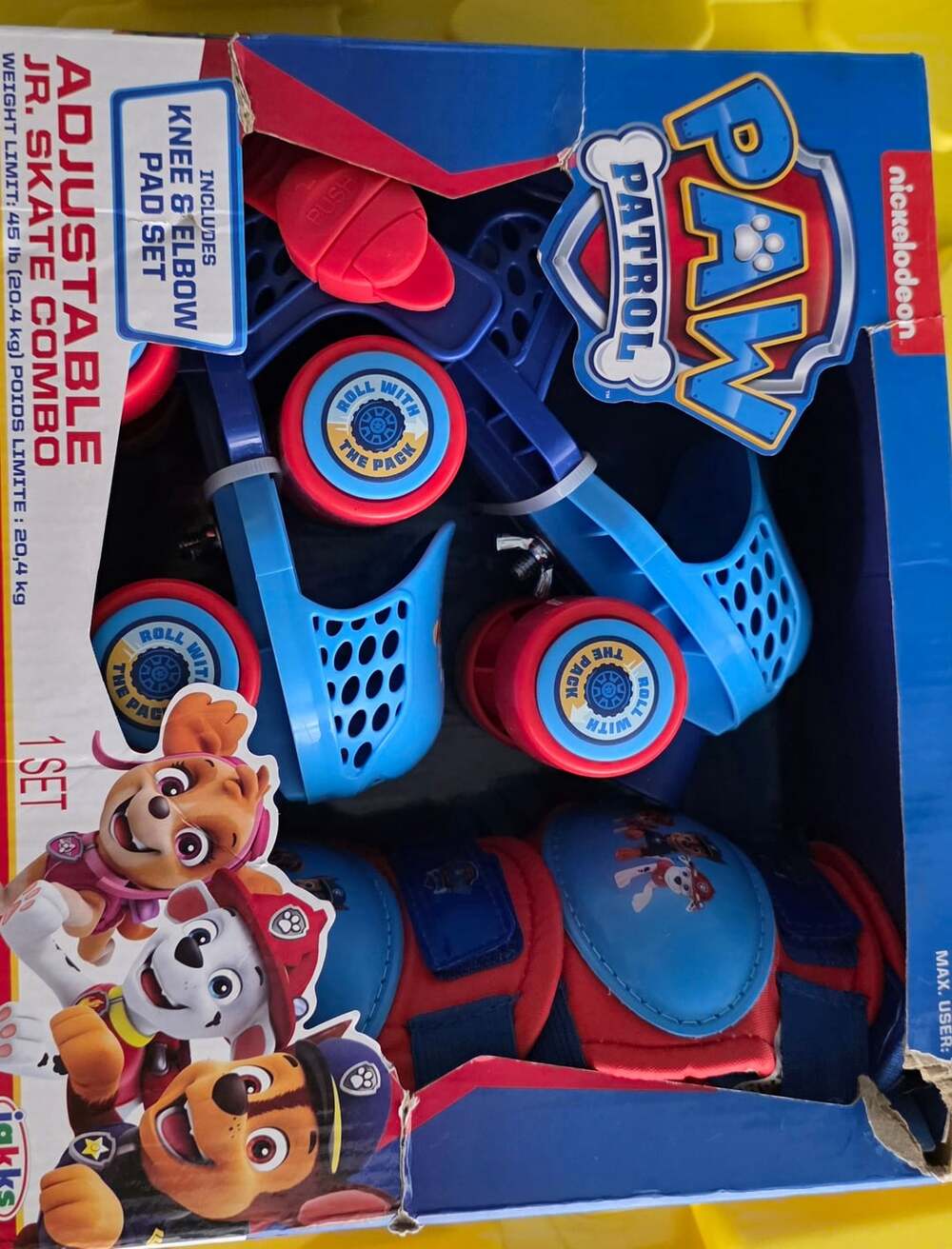 PAW Patrol Jr.Roller Kids' Roller Skate with Pad Set - .com,